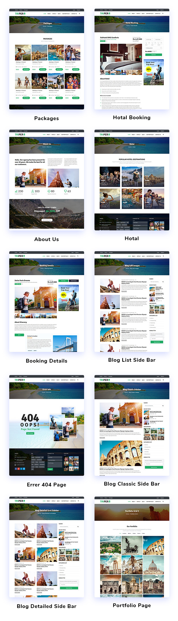 Triper: Creative Tour & Travel, Hotel Booking Agency HTML Template - 4